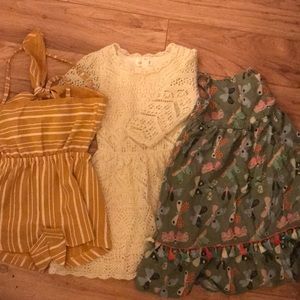 2T/3T romper and two dresses